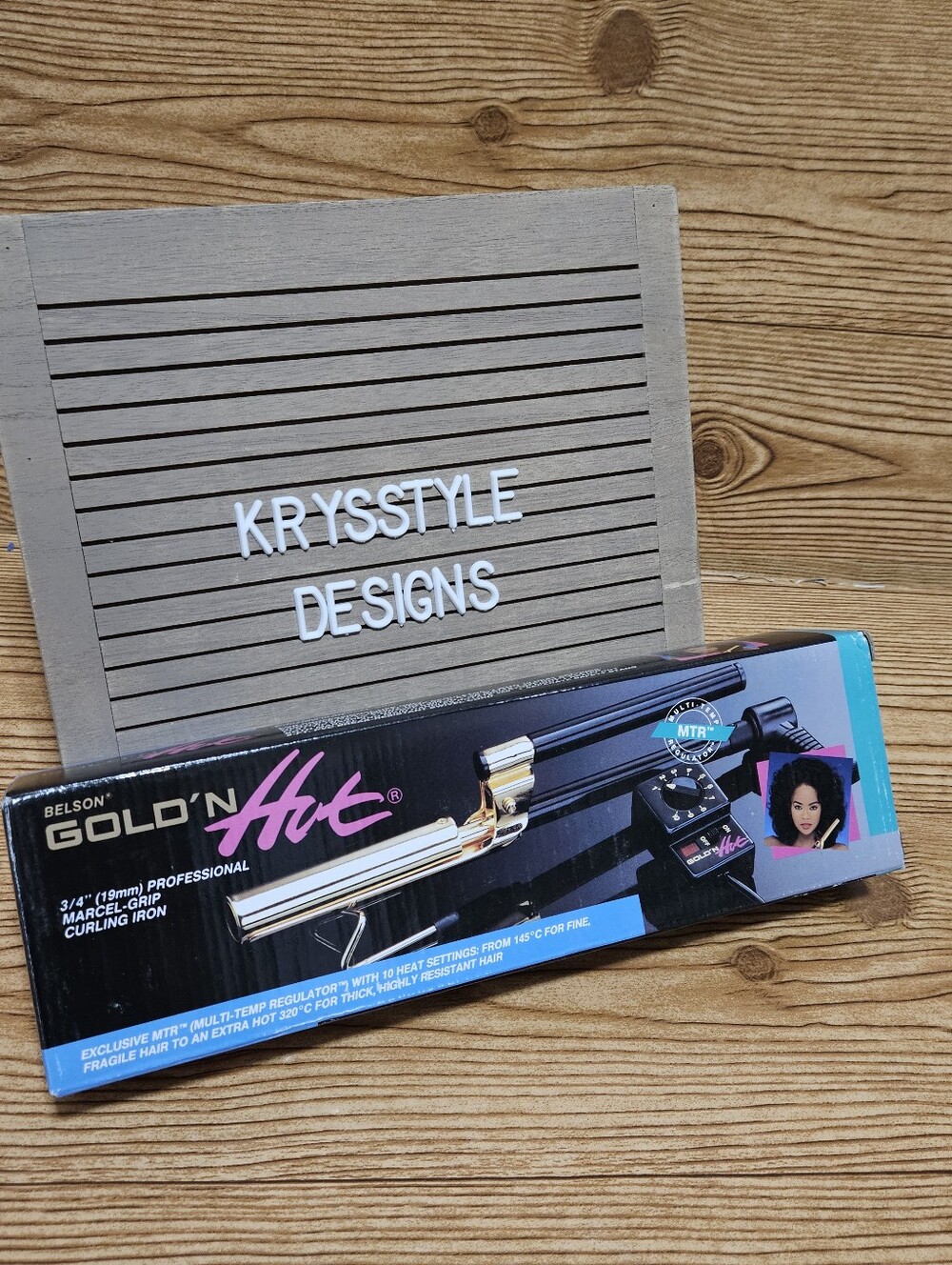 Belson Gold'n Hot 3/4" Professional Curling Iron 10 Heat Settings Hot Tools